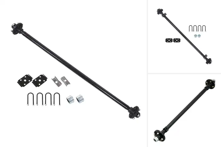 Detailed view of Best 56.5 Inch Hub Face Trailer Axles