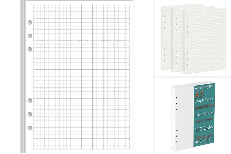 Detailed view of Best A5 Graph Papers for Neat Notes, Math & Art Projects