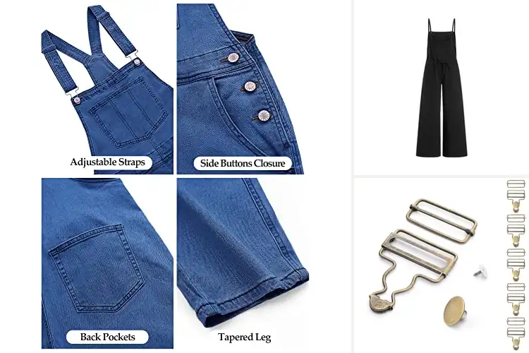 Detailed view of Best Adjustable Strap Overalls