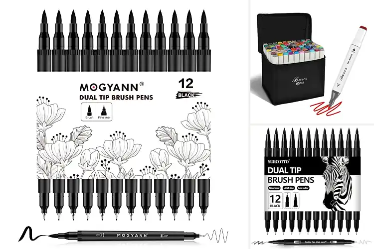 Detailed view of Best Brush Tip Markers For Sketching