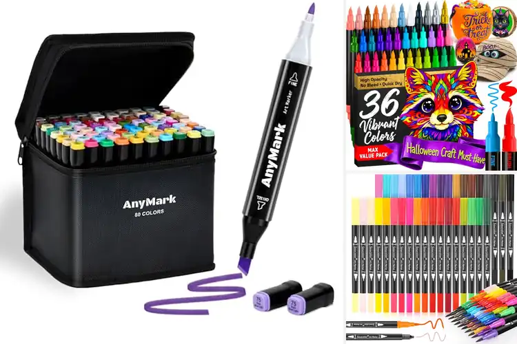 Detailed view of Best Dual Tip Markers For Artists: Create Vivid Art