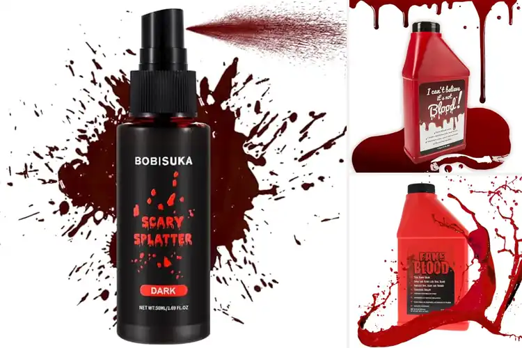 Detailed view of Best Fake Blood Splatters: Realistic & Easy Cleanup