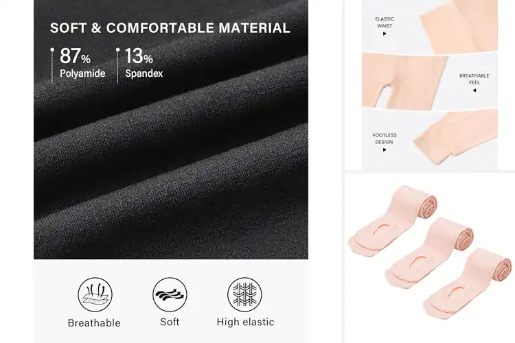 Detailed view of Best Footless Dance Tights For Girls