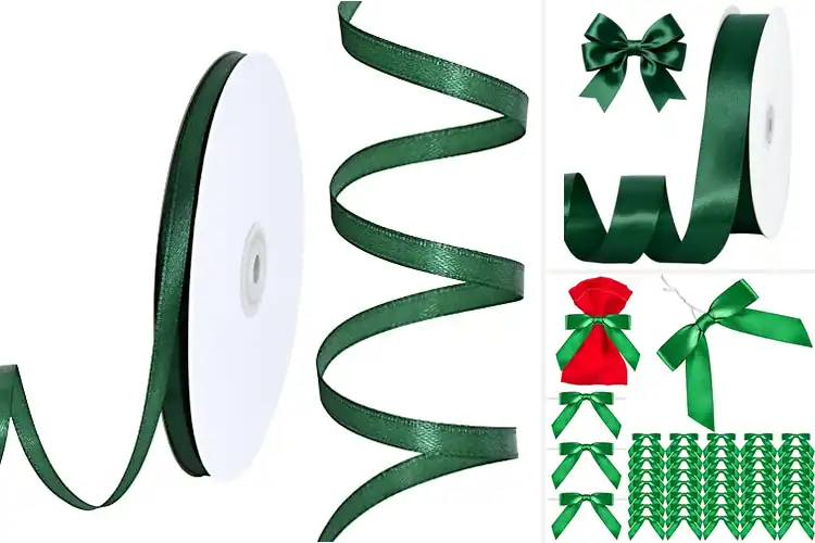 Detailed view of Best Green Bow Making Ribbons