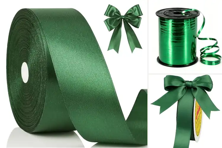 Detailed view of Best Green Gift Wrapping Ribbons: Make Your Gifts Shine