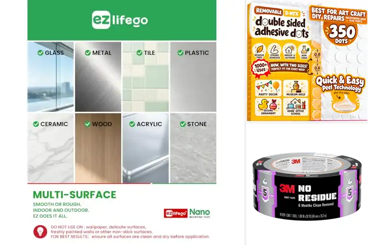 Detailed view of Best No Trace Adhesive Tapes