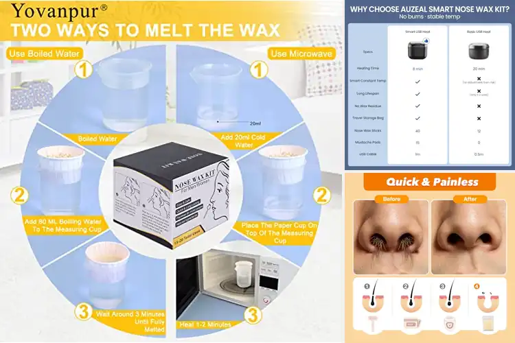Detailed view of Best Nose Wax Kits for a Painless, Smooth & Confident Look
