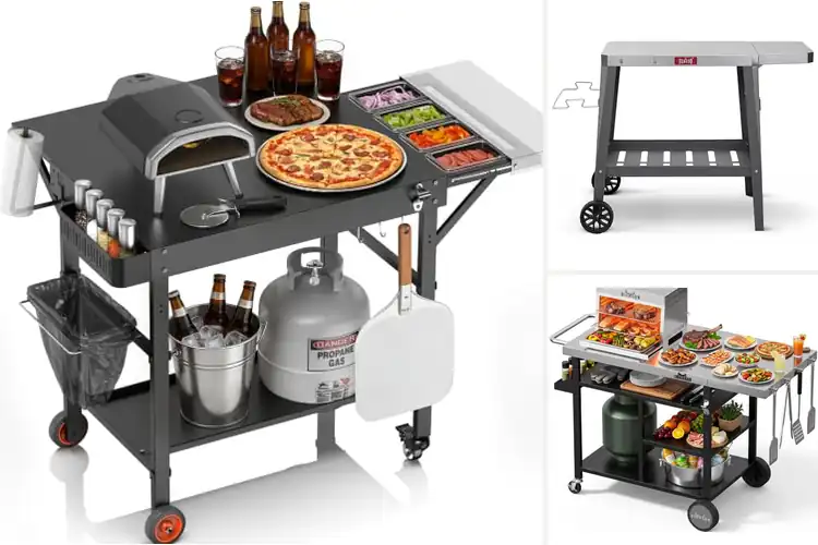 Detailed view of Best Rolling Pizza Oven Stands for Portable Gourmet Cooking