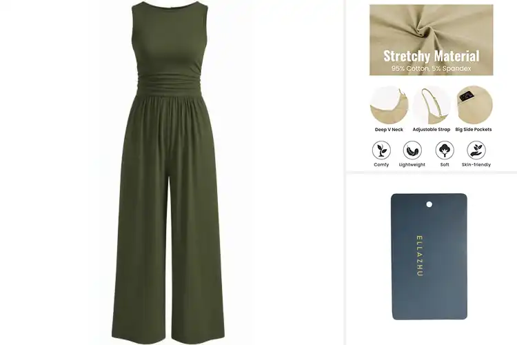 Detailed view of Best Stretchy Harem Rompers: Effortless Summer Charm
