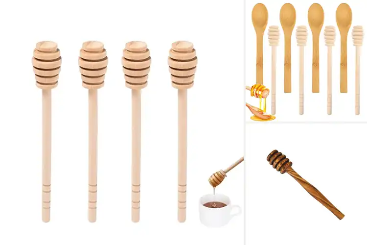 Detailed view of Best Wooden Honey Drizzlers: Smooth & Mess-Free Pouring